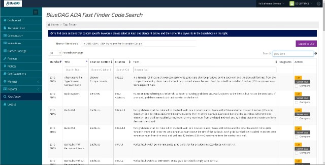 BlueDAG Fast Finder code reference system BlueDAG Fast Finder code reference system