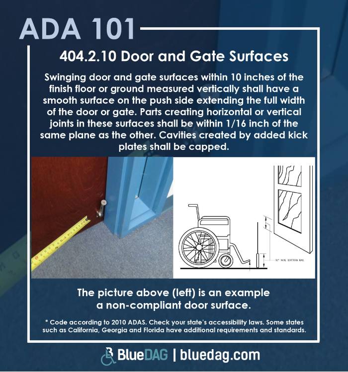 ADA 101 – Door and Gate Surfaces