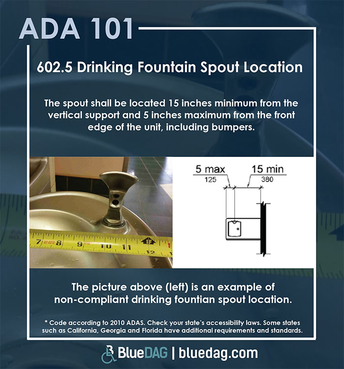 ADA 101 – Drinking Fountain Spout Location