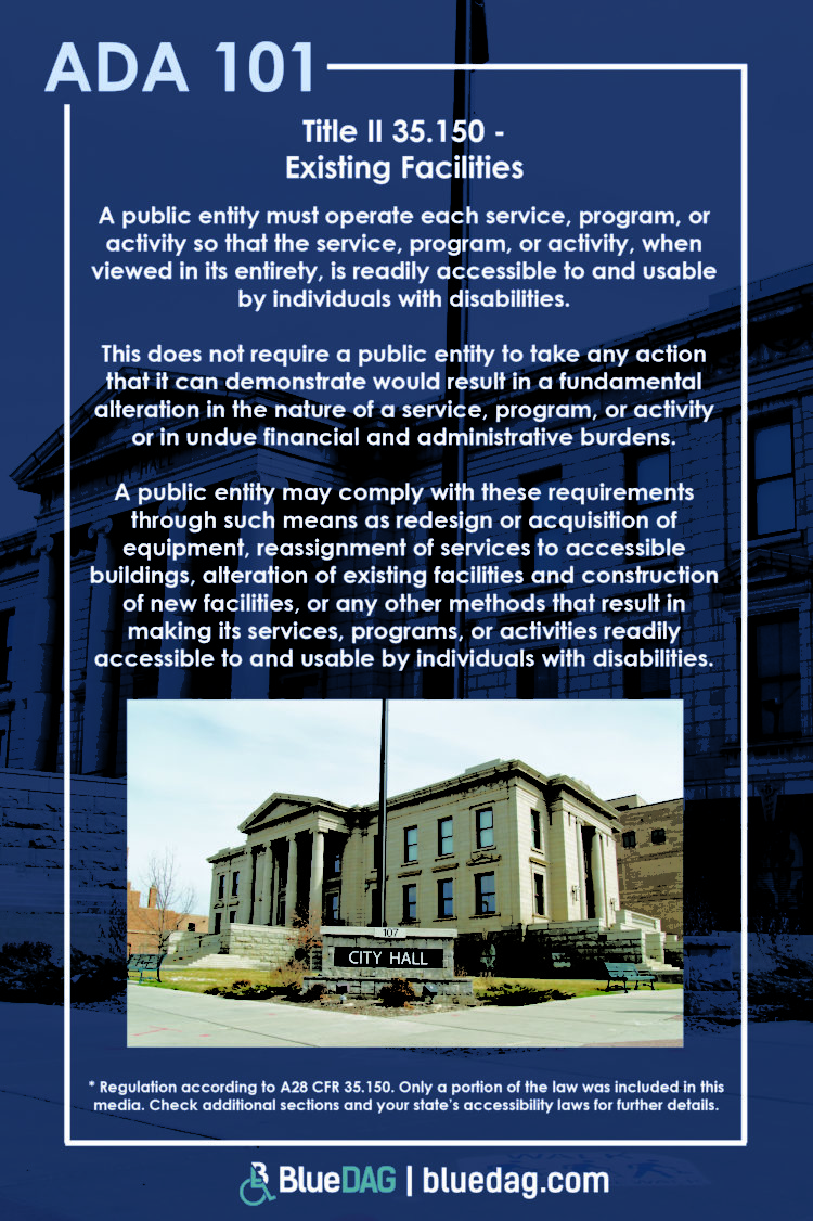 ADA 101 – Title II Existing Facilities